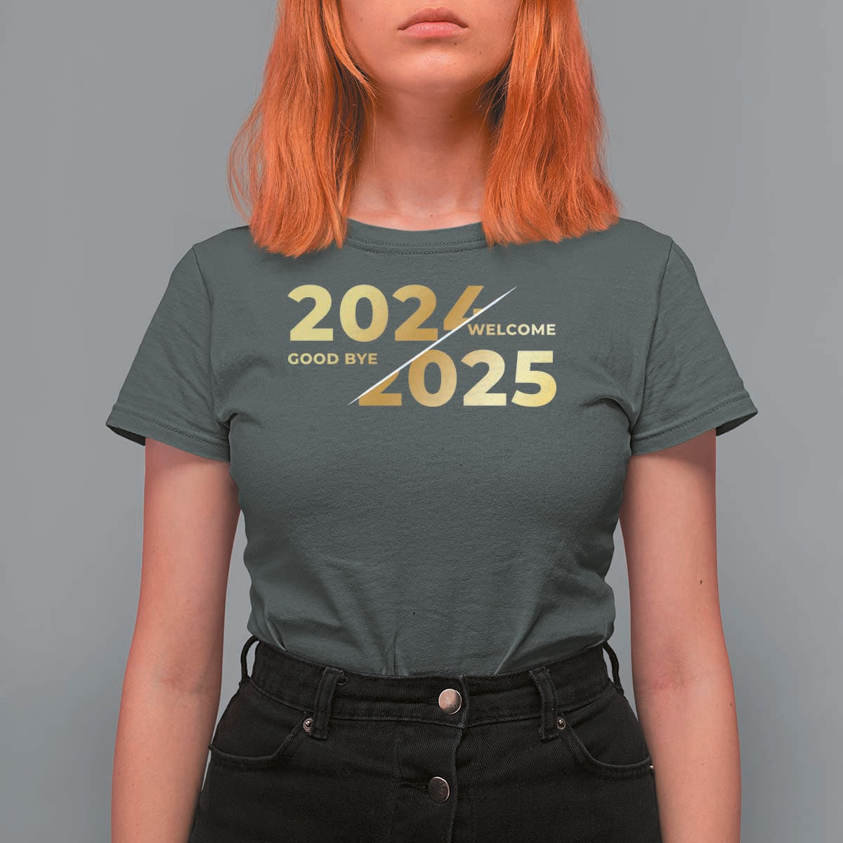 Happy New Year 2025 Goodbye 2024 Welcome 2025 T Shirt For Women