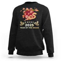 Chinese Lunar New Year 2025 Year Of The Snake Sweatshirt Cherry Blossom - Wonder Print Shop