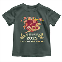 Chinese Lunar New Year 2025 Year Of The Snake Toddler T Shirt Cherry Blossom