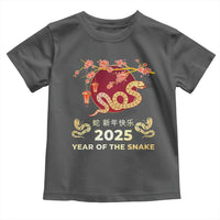 Chinese Lunar New Year 2025 Year Of The Snake Toddler T Shirt Cherry Blossom