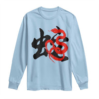 Happy Chinese New Year 2025 Long Sleeve Shirt Calligraphy Year Of The Snake
