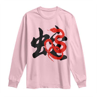 Happy Chinese New Year 2025 Long Sleeve Shirt Calligraphy Year Of The Snake