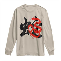 Happy Chinese New Year 2025 Long Sleeve Shirt Calligraphy Year Of The Snake