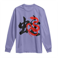 Happy Chinese New Year 2025 Long Sleeve Shirt Calligraphy Year Of The Snake