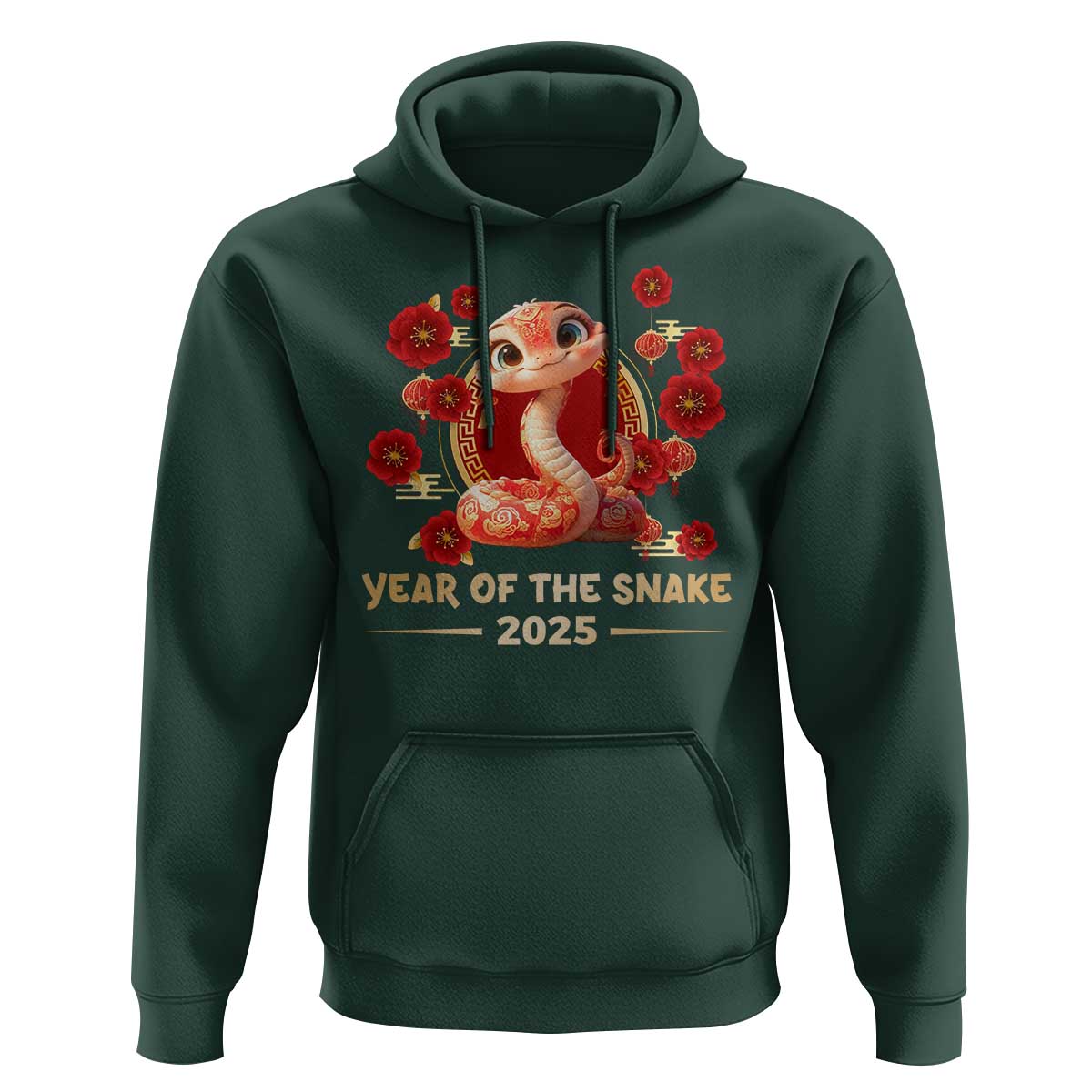 Happy Chinese New Year 2025 Hoodie Year Of The Snake Flowers
