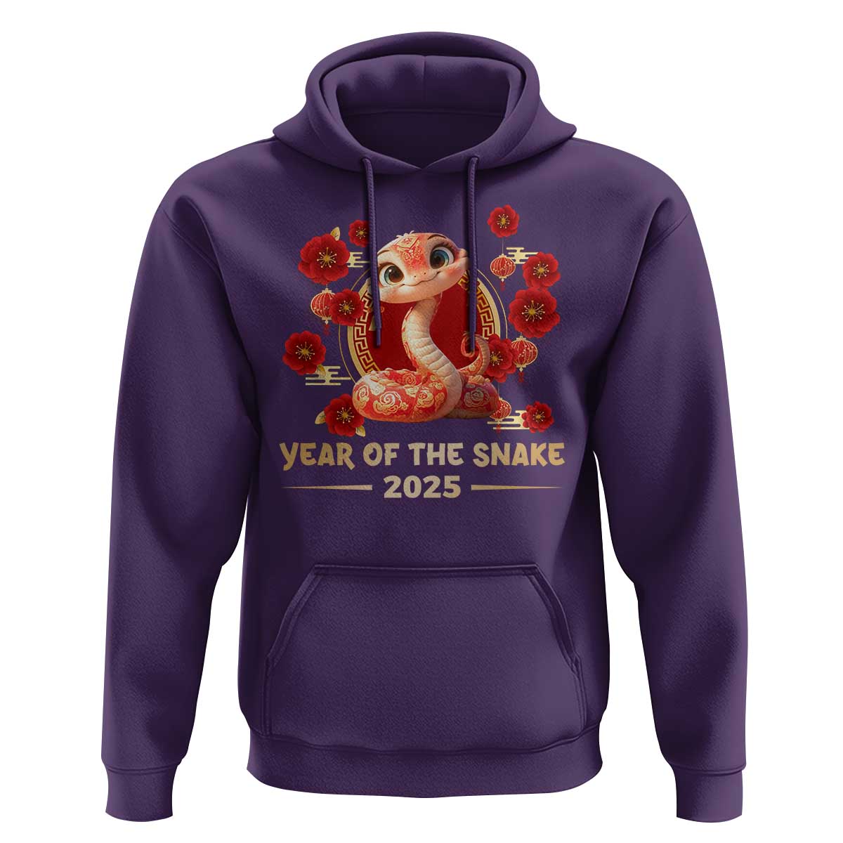Happy Chinese New Year 2025 Hoodie Year Of The Snake Flowers