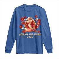 Happy Chinese New Year 2025 Long Sleeve Shirt Year Of The Snake Flowers