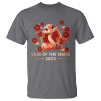Happy Chinese New Year 2025 T Shirt Year Of The Snake Flowers - Wonder Print Shop