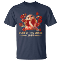 Happy Chinese New Year 2025 T Shirt Year Of The Snake Flowers - Wonder Print Shop
