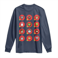 Funny Chinese New Year Zodiac Animals Long Sleeve Shirt