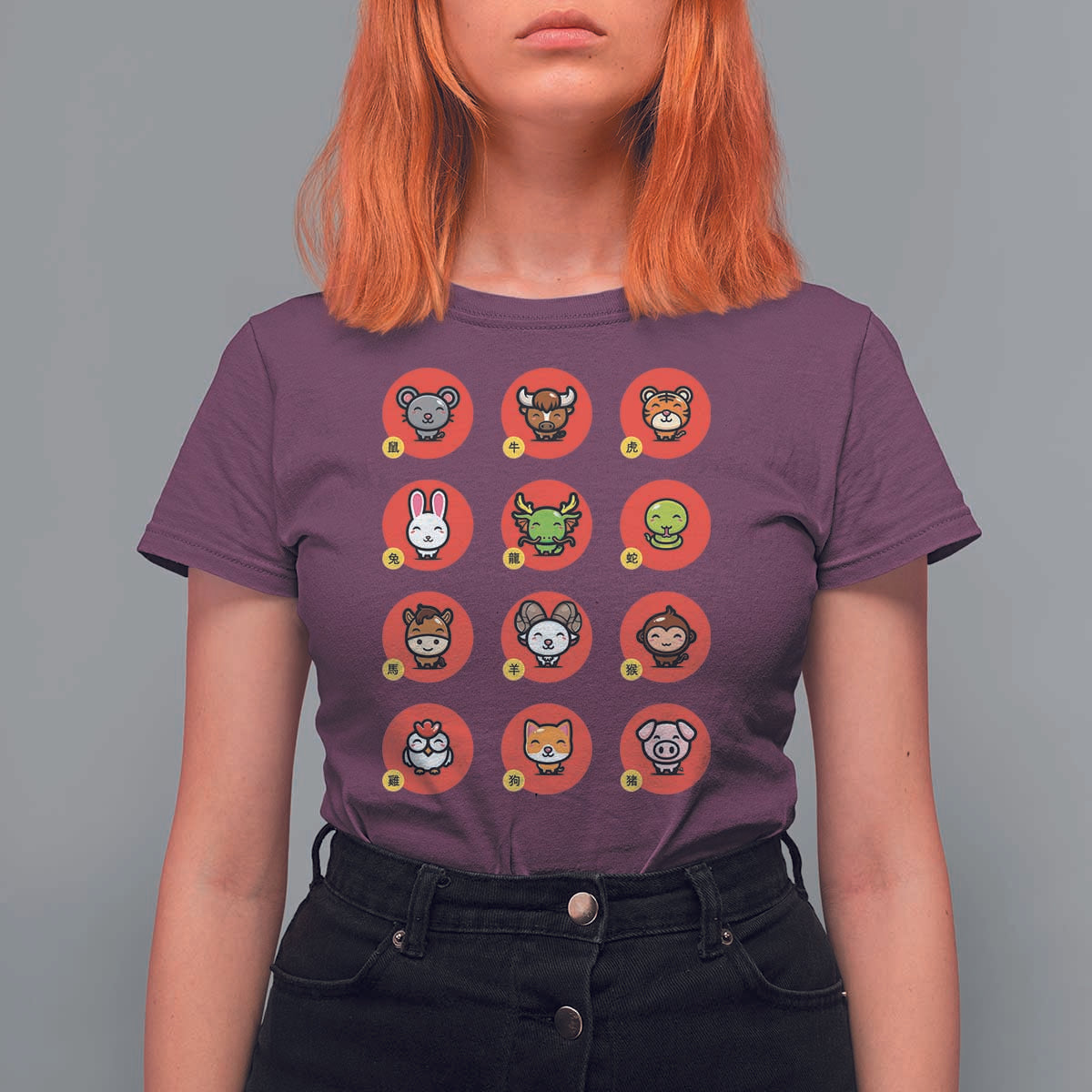 Funny Chinese New Year Zodiac Animals T Shirt For Women - Wonder Print Shop