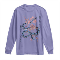 Happy Japanese New Year 2025 Long Sleeve Shirt Year Of The Snake Sakura Cherry Blossom