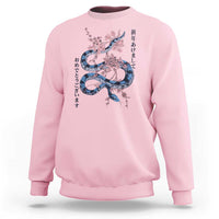 Happy Japanese New Year 2025 Sweatshirt Year Of The Snake Sakura Cherry Blossom - Wonder Print Shop