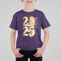 Happy Chinese New Year 2025 T Shirt For Kid Calligraphy Year Of The Snake Zodiac Animals