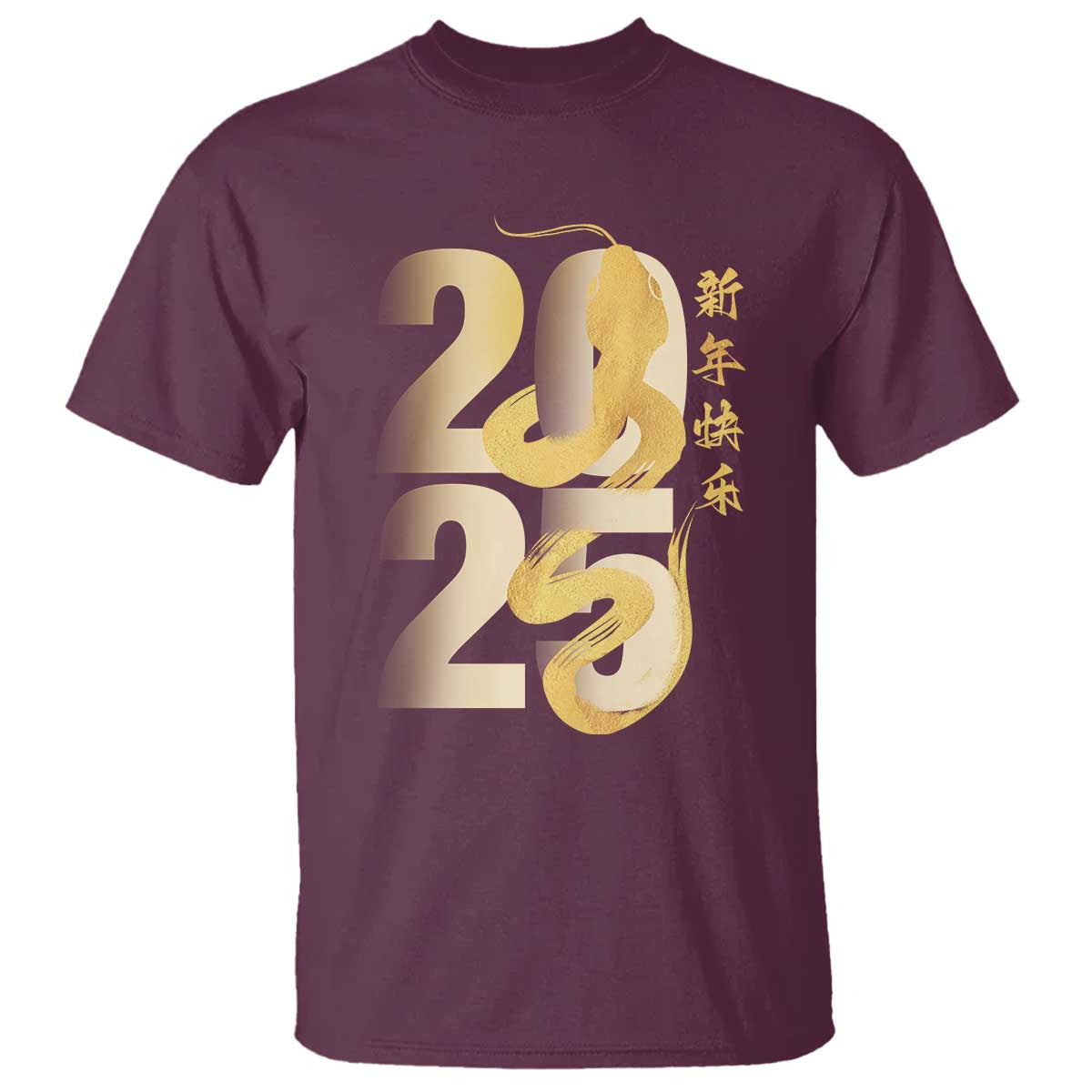 Happy Chinese New Year 2025 T Shirt Calligraphy Year Of The Snake Zodiac Animals - Wonder Print Shop
