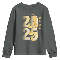 Happy Chinese New Year 2025 Youth Sweatshirt Calligraphy Year Of The Snake Zodiac Animals
