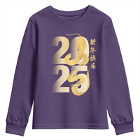 Happy Chinese New Year 2025 Youth Sweatshirt Calligraphy Year Of The Snake Zodiac Animals
