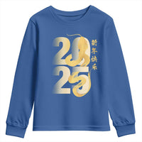 Happy Chinese New Year 2025 Youth Sweatshirt Calligraphy Year Of The Snake Zodiac Animals
