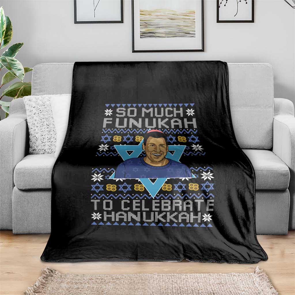 Funny So Much Funukah To Celebrate Hanukkah Sandler Throw Blanket - Wonder Print Shop