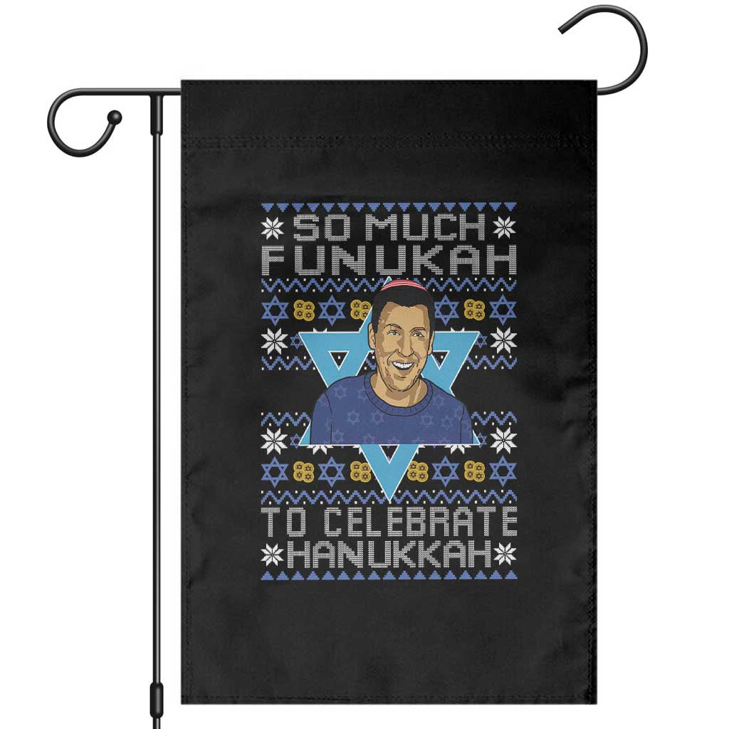 Funny So Much Funukah To Celebrate Hanukkah Sandler Garden Flag - Wonder Print Shop