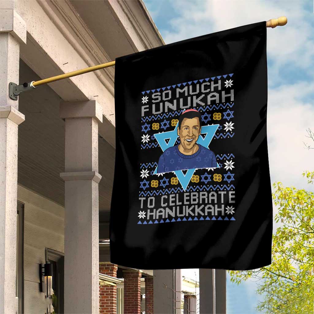 Funny So Much Funukah To Celebrate Hanukkah Sandler Garden Flag - Wonder Print Shop