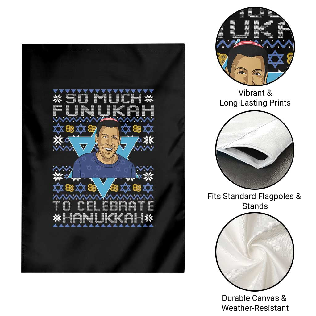 Funny So Much Funukah To Celebrate Hanukkah Sandler Garden Flag - Wonder Print Shop