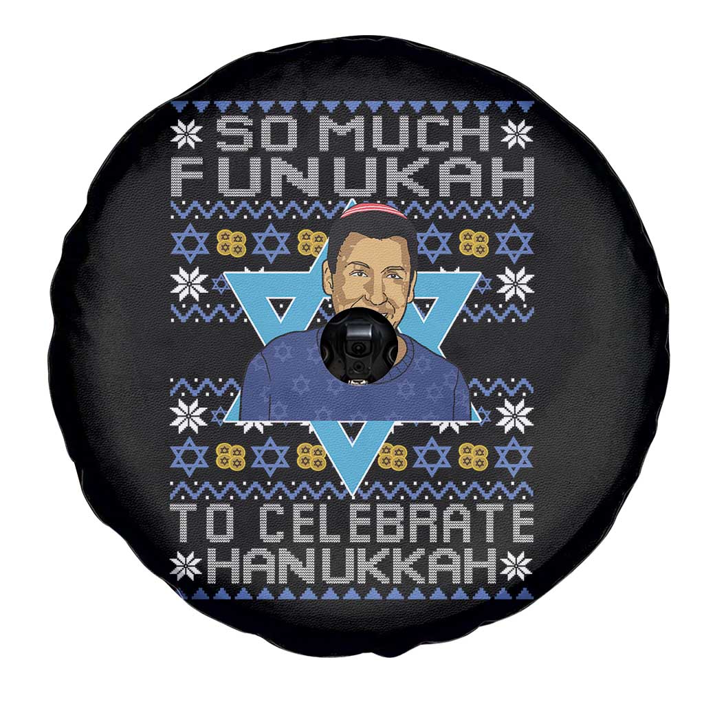 Funny So Much Funukah To Celebrate Hanukkah Sandler Spare Tire Cover - Wonder Print Shop