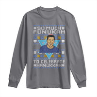 Funny So Much Funukah To Celebrate Hanukkah Sandler Long Sleeve Shirt - Wonder Print Shop