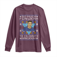 Funny So Much Funukah To Celebrate Hanukkah Sandler Long Sleeve Shirt - Wonder Print Shop
