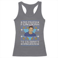 Funny So Much Funukah To Celebrate Hanukkah Sandler Racerback Tank Top - Wonder Print Shop