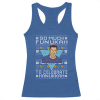 Funny So Much Funukah To Celebrate Hanukkah Sandler Racerback Tank Top - Wonder Print Shop