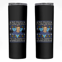 Funny So Much Funukah To Celebrate Hanukkah Sandler Skinny Tumbler - Wonder Print Shop
