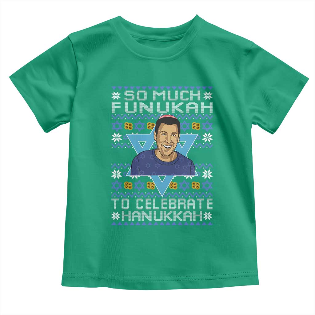 Funny So Much Funukah To Celebrate Hanukkah Sandler Toddler T Shirt - Wonder Print Shop