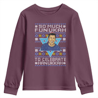 Funny So Much Funukah To Celebrate Hanukkah Sandler Youth Sweatshirt - Wonder Print Shop