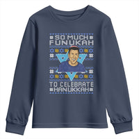Funny So Much Funukah To Celebrate Hanukkah Sandler Youth Sweatshirt - Wonder Print Shop