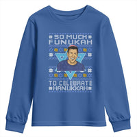Funny So Much Funukah To Celebrate Hanukkah Sandler Youth Sweatshirt - Wonder Print Shop