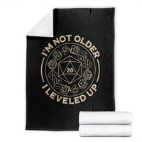 Funny RPG Gamer I'm Not Older I Leveled Up Throw Blanket Vintage D20 Tabletop Dice - Wonder Print Shop