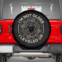Funny RPG Gamer I'm Not Older I Leveled Up Spare Tire Cover Vintage D20 Tabletop Dice - Wonder Print Shop