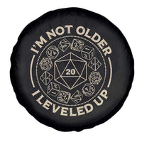 Funny RPG Gamer I'm Not Older I Leveled Up Spare Tire Cover Vintage D20 Tabletop Dice - Wonder Print Shop