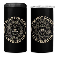Funny RPG Gamer I'm Not Older I Leveled Up 4 in 1 Can Cooler Tumbler Vintage D20 Tabletop Dice - Wonder Print Shop