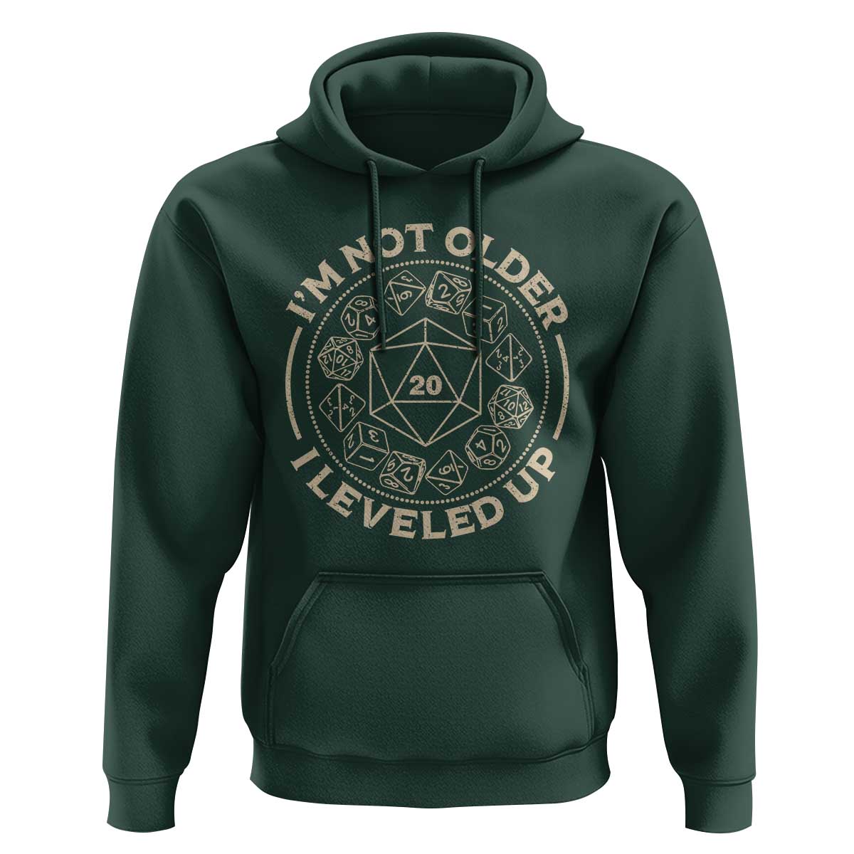 Funny RPG Gamer I'm Not Older I Leveled Up Hoodie Vintage D20 Tabletop Dice - Wonder Print Shop