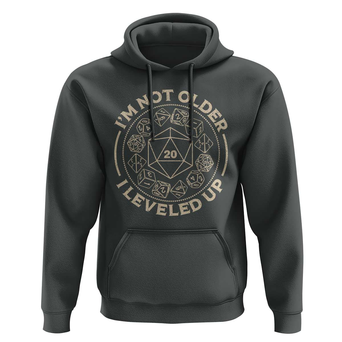 Funny RPG Gamer I'm Not Older I Leveled Up Hoodie Vintage D20 Tabletop Dice - Wonder Print Shop