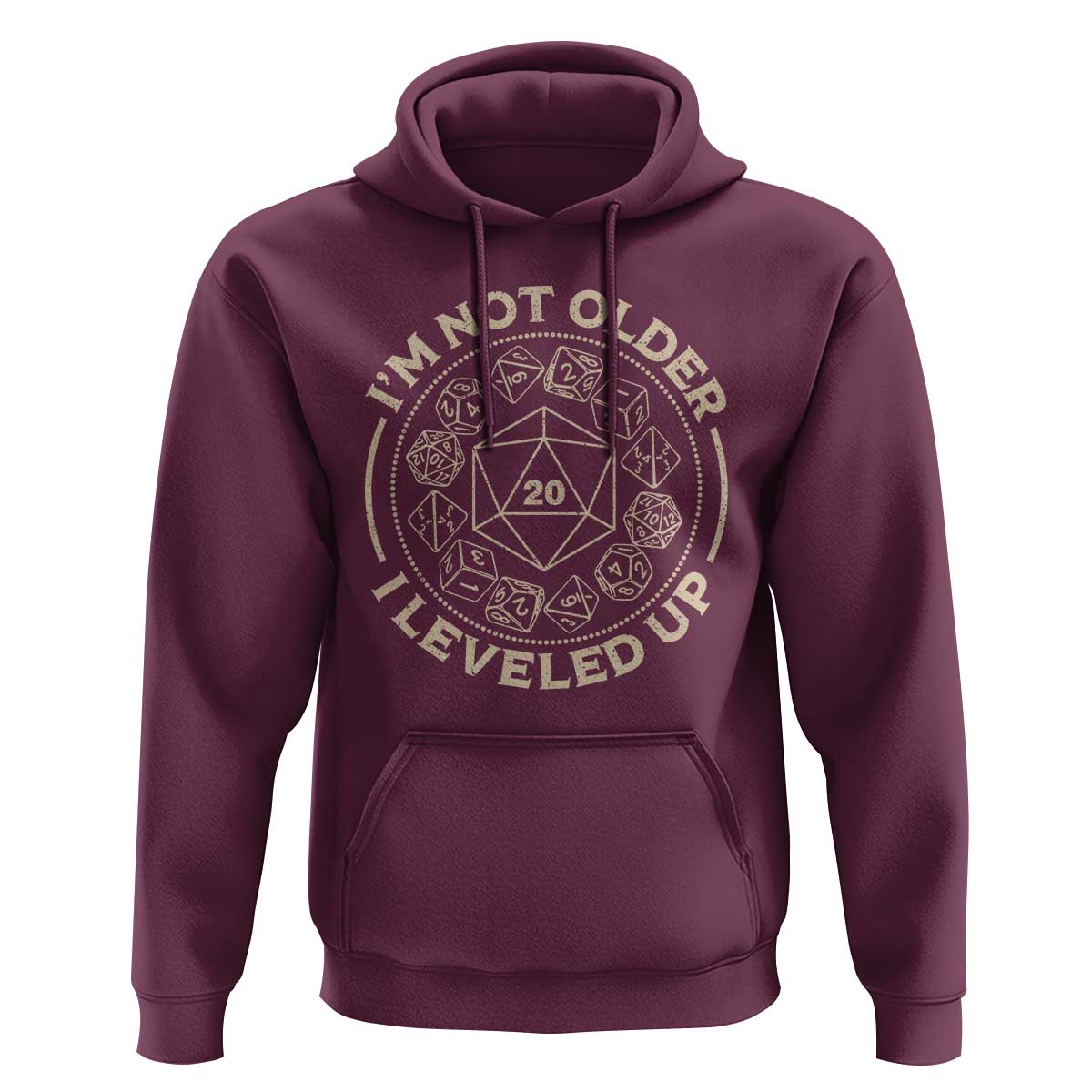 Funny RPG Gamer I'm Not Older I Leveled Up Hoodie Vintage D20 Tabletop Dice - Wonder Print Shop
