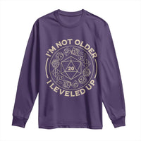 Funny RPG Gamer I'm Not Older I Leveled Up Long Sleeve Shirt Vintage D20 Tabletop Dice - Wonder Print Shop