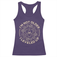 Funny RPG Gamer I'm Not Older I Leveled Up Racerback Tank Top Vintage D20 Tabletop Dice - Wonder Print Shop
