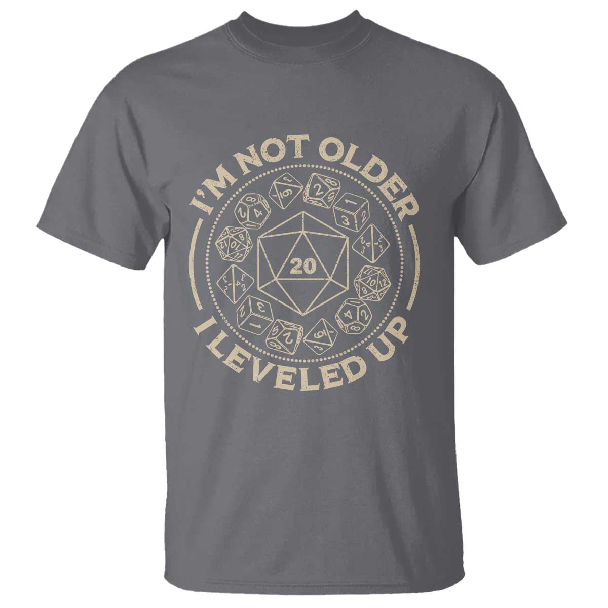 Funny RPG Gamer I'm Not Older I Leveled Up T Shirt Vintage D20 Tabletop Dice - Wonder Print Shop