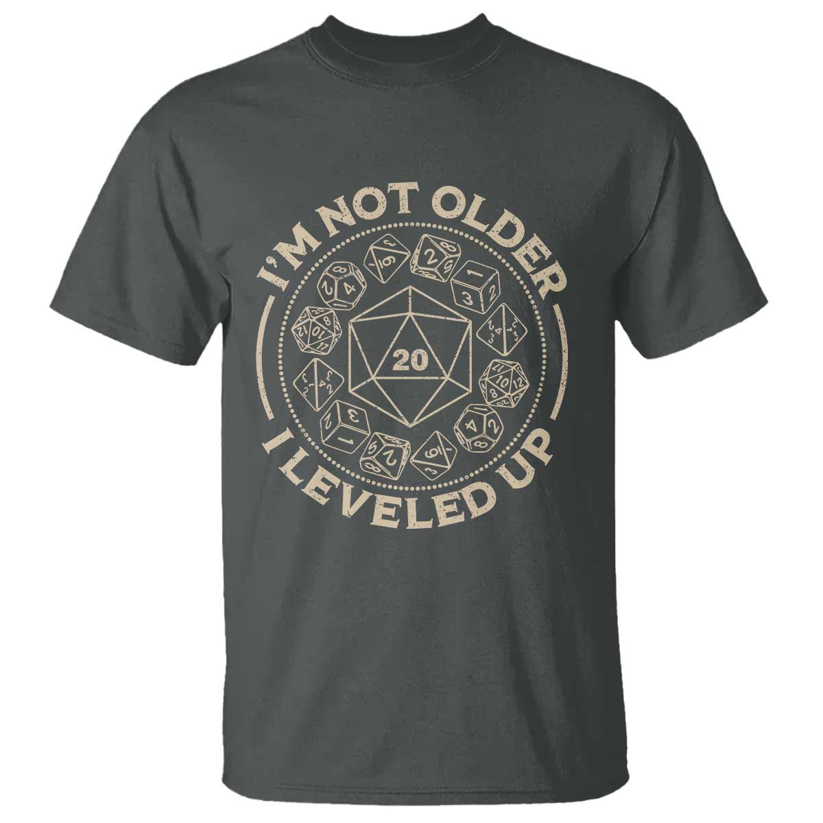 Funny RPG Gamer I'm Not Older I Leveled Up T Shirt Vintage D20 Tabletop Dice - Wonder Print Shop