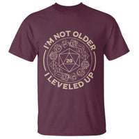 Funny RPG Gamer I'm Not Older I Leveled Up T Shirt Vintage D20 Tabletop Dice - Wonder Print Shop