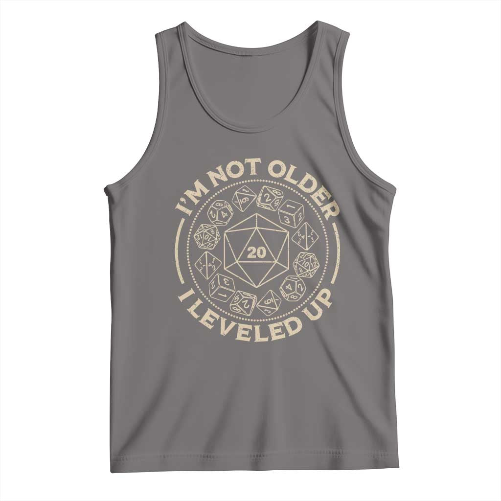 Funny RPG Gamer I'm Not Older I Leveled Up Tank Top Vintage D20 Tabletop Dice - Wonder Print Shop