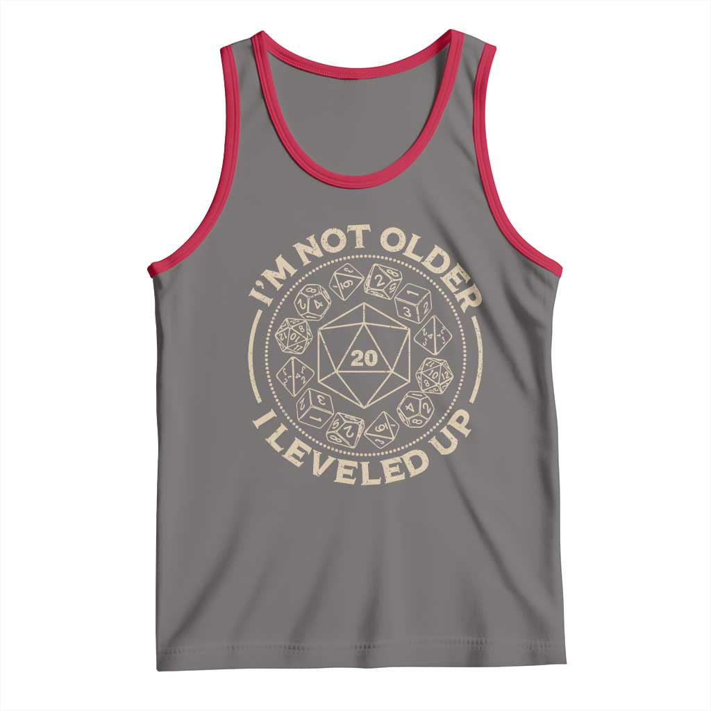 Funny RPG Gamer I'm Not Older I Leveled Up Tank Top Vintage D20 Tabletop Dice - Wonder Print Shop